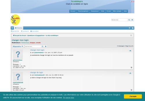
                            8. scrabblepro :: Voir le sujet - changer mon login