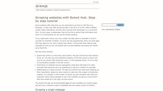 
                            12. Scraping websites with Outwit Hub: Step by step tutorial | DIRKMJK