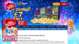 
                            4. ScratchMania - Collect your €/£/$ 7 Free No Deposit Bonus!