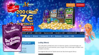 
                            3. ScratchMania - Lobby Menü