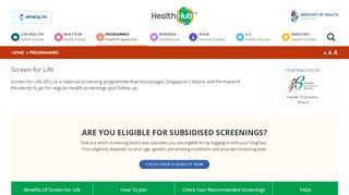 
                            9. Screen for Life - HealthHub