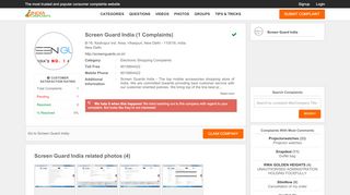 
                            9. Screen Guard India Customer Care, Consumer Complaints and Reviews