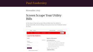 
                            13. Screen Scrape Your Utility Bills - Paul M Furley