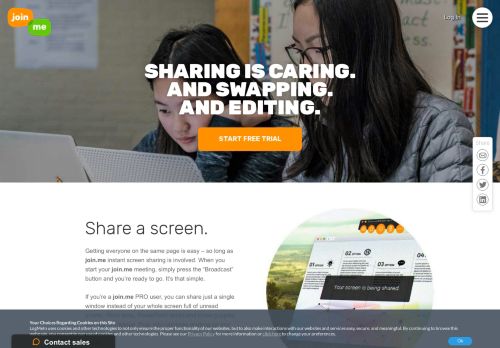 
                            7. Screen Sharing | join.me