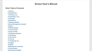 
                            12. Screen User's Manual - GNU.org