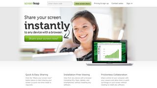 
                            9. Screenleap: Free Screen Sharing and Online Meeting Software