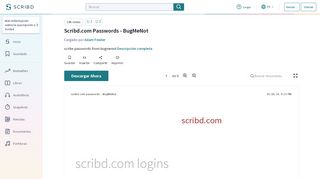 
                            6. Scribd.com Passwords - BugMeNot | Login | Areas Of Computer Science