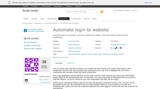 
                            13. Script Automate login to website - TechNet Gallery - Microsoft