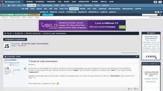 
                            8. Script de Login automatique - Developpez.net