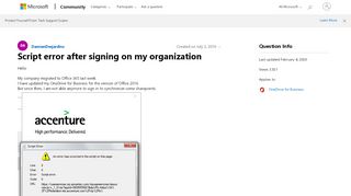 
                            4. Script error after signing on my organization - Microsoft Community