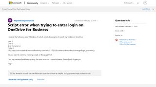 
                            1. Script error when trying to enter login on OneDrive for Business ...