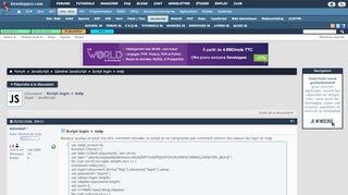 
                            7. Script login + mdp - Developpez.net