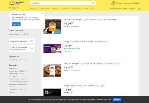
                            8. Script Login no Mercado Livre Brasil