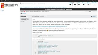 
                            12. Script nach dem start von Ubuntu Server 16 ausführen › Shell und ...