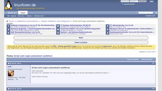 
                            1. Script nach Login automatisch ausführen - Linuxforen.de
