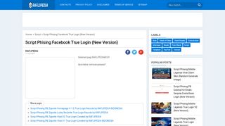 
                            3. Script Phising Facebook True Login (New Version) - RAFLIPEDIA ...