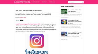 
                            6. Script Phising Instagram True Login Terbaru 2018 - Aculastry Tutorial