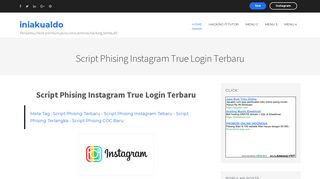 
                            11. Script Phising Instagram True Login Terbaru | iniakualdo