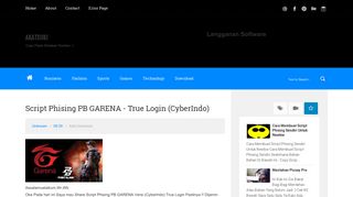 
                            10. Script Phising PB GARENA - True Login (CyberIndo) | AkatSuki