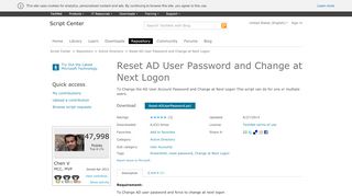 
                            1. Script Reset AD User Password and Change at Next Logon