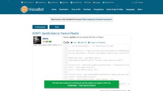 
                            9. SCRIPT: Spotify listen to Track or Playlist • Discussions • VoiceBot by ...