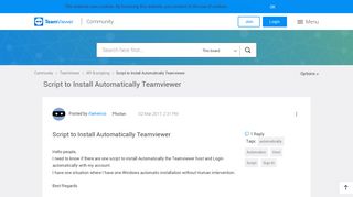 
                            3. Script to Install Automatically Teamviewer - TeamViewer Community ...