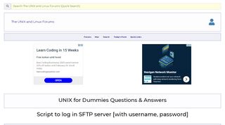 
                            10. Script to log in SFTP server [with username, password] - Unix.com