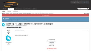 
                            1. [SCRIPT]Free Login Panel for MTA [version 1.0] by dapie ...