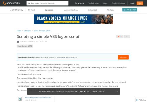 
                            1. Scripting a simple VBS logon script - Active Directory & GPO ...