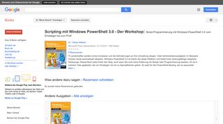 
                            8. Scripting mit Windows PowerShell 3.0 - Der Workshop: ... - Google Books-Ergebnisseite