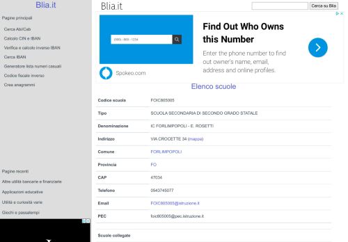 
                            11. Scuola codice FOIC805005 - IC FORLIMPOPOLI - E. ROSETTI - Blia.it