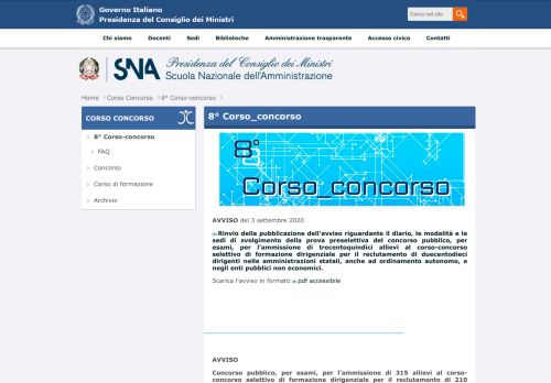 
                            7. Scuola Nazionale dell'Amministrazione - 7° Corso-concorso - Sna