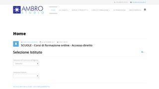 
                            5. SCUOLE - Corsi di formazione online - Accesso diretto - AmbroStudio