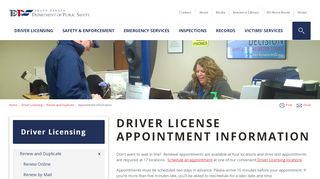 
                            12. SD Driver License Appointment Info | SD DPS