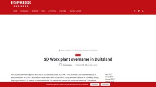 
                            12. SD Worx plant overname in Duitsland - Express