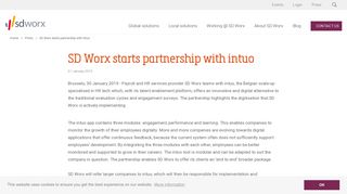
                            11. SD Worx starts partnership with intuo | SD Worx