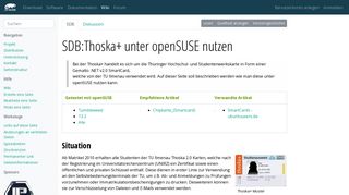 
                            11. SDB:Thoska+ unter openSUSE nutzen – openSUSE Wiki