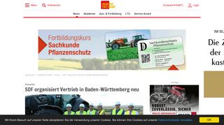 
                            9. SDF organisiert Vertrieb in Baden-Württemberg neu - Agrarheute
