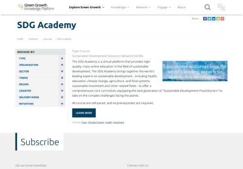 
                            11. SDG Academy | Green Growth Knowledge Platform