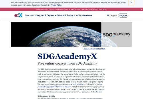 
                            4. SDGAcademyX - Free Courses from SDG Academy | edX