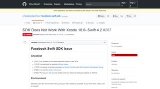 
                            8. SDK Does Not Work With Xcode 10.0- Swift 4.2 · Issue #267 ... - GitHub