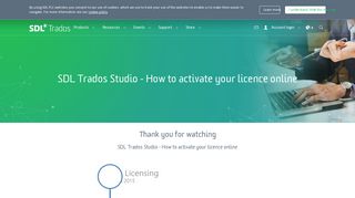 
                            6. SDL Trados Studio - How to activate your licence online