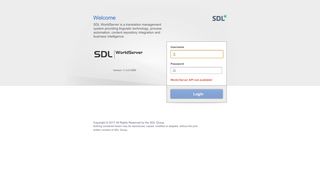 
                            13. SDL WorldServer 11.3.0.4589 - Login - MediaLocate