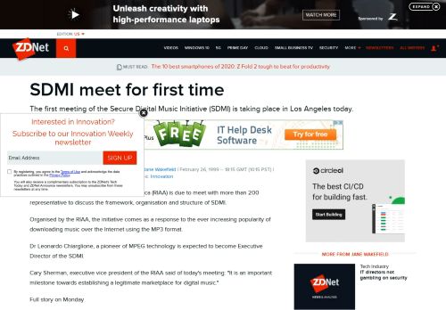 
                            7. SDMI meet for first time | ZDNet