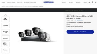 
                            7. SDS-P4042 4 Camera, 8 Channel 960H DVR Security ... - Samsung