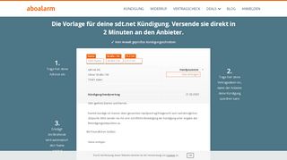 
                            7. sdt.net online kündigen | geprüfte Vorlage - Aboalarm