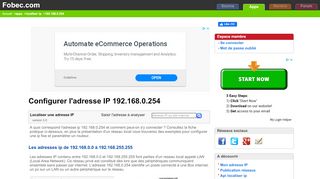 
                            2. Se connecter à 192.168.0.254 et configurer le reseau local - Fobec.com