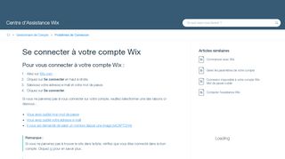 
                            2. Se connecter à votre compte Wix | Centre d'Assistance | Wix.com