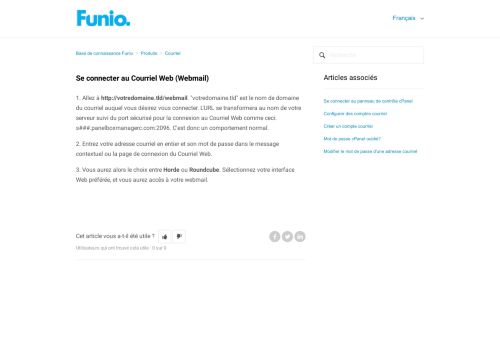 
                            7. Se connecter au Courriel Web (Webmail) – Base de connaissance ...