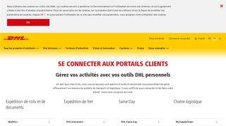 
                            2. Se connecter aux portails clients et aux outils | DHL | France